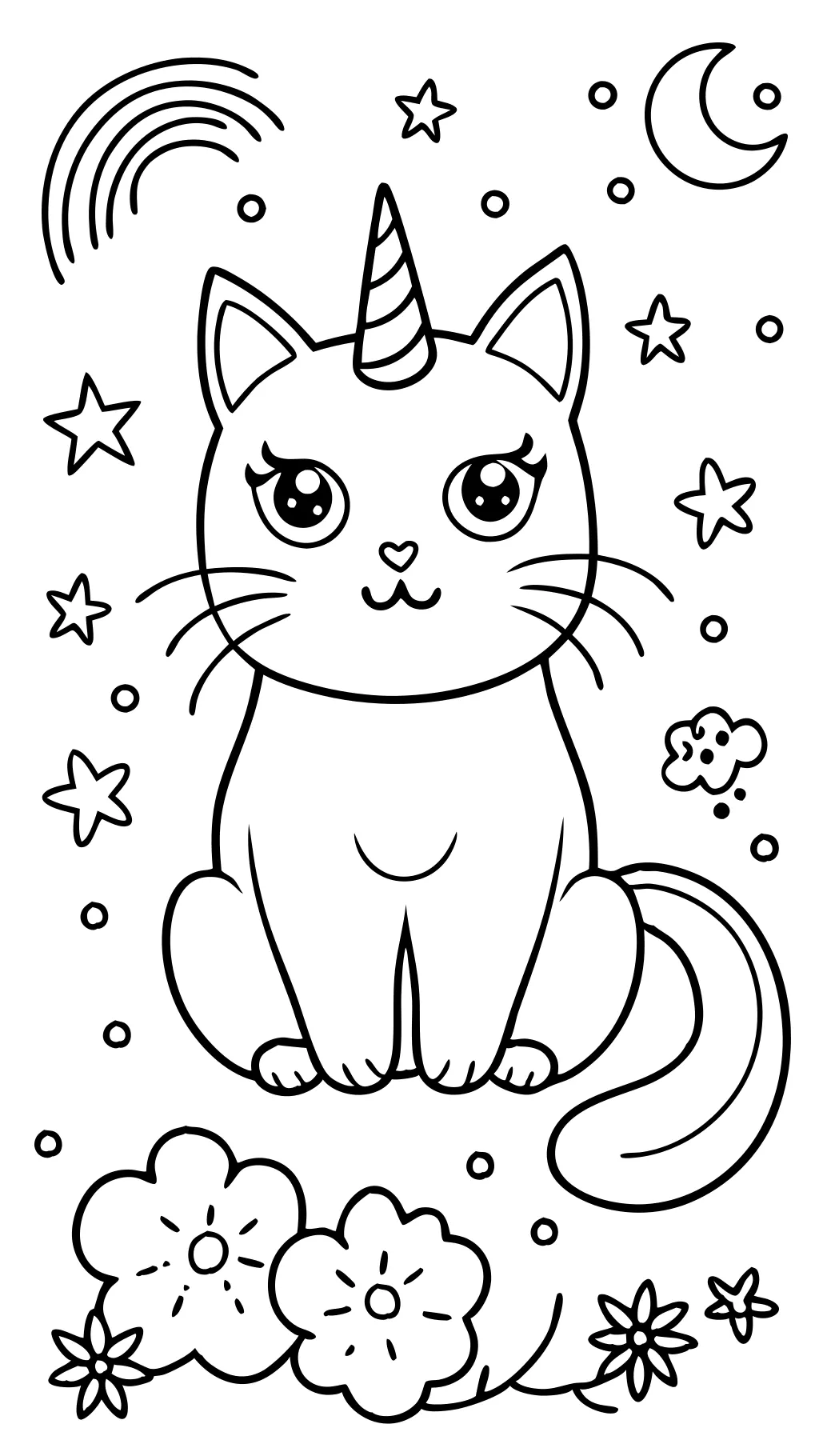 Páginas para colorear de Caticorn